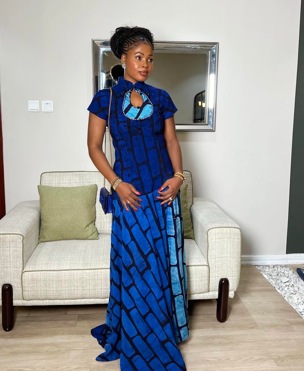 adire dresses for ladies Idia Adire Fluff Dress Hertunba