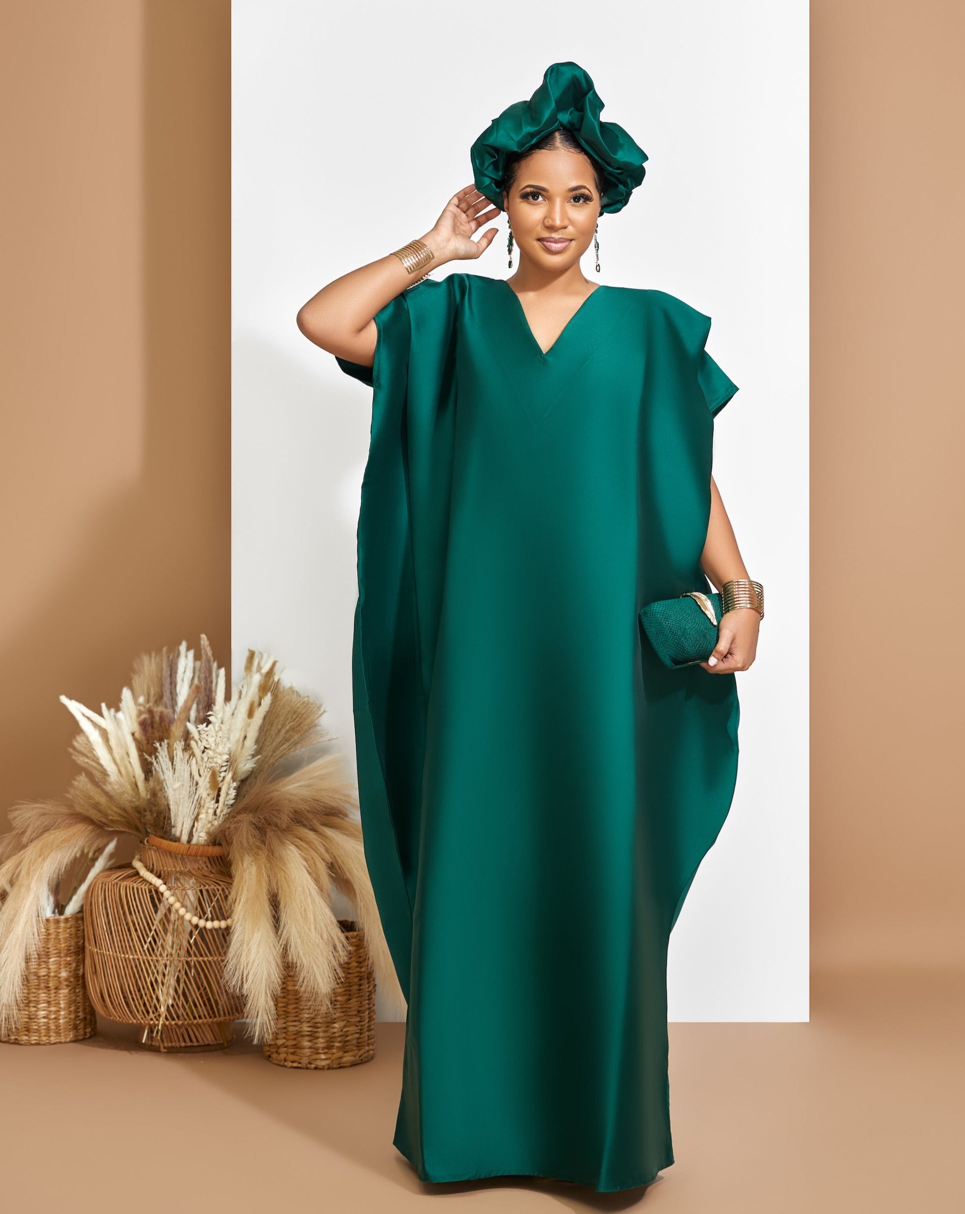 ZARI KAFTAN Regular Length (60") / Green ZARI KAFTAN Regular Length (60") / Green